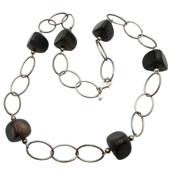 Silpada Womens Necklace N1359 Retired Ebony Wood Sterling Silver - Picture 4 of 4